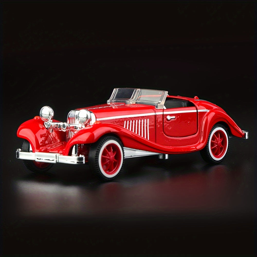 1:32 Scale Alloy Classic Retro Convertible Old Car Model Toy with Openable Door, Great Boy's Birthday Gift