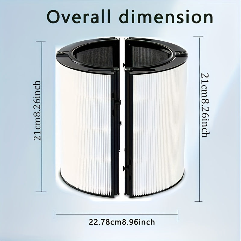 360° Combi 2-in-1 HEPA+Carbon Replacement Filter for Dyson air purifiers, compatible with various models.