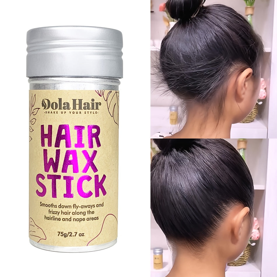 Hair wax stick for all hair types, controls flyaways and frizz, non-greasy formula.