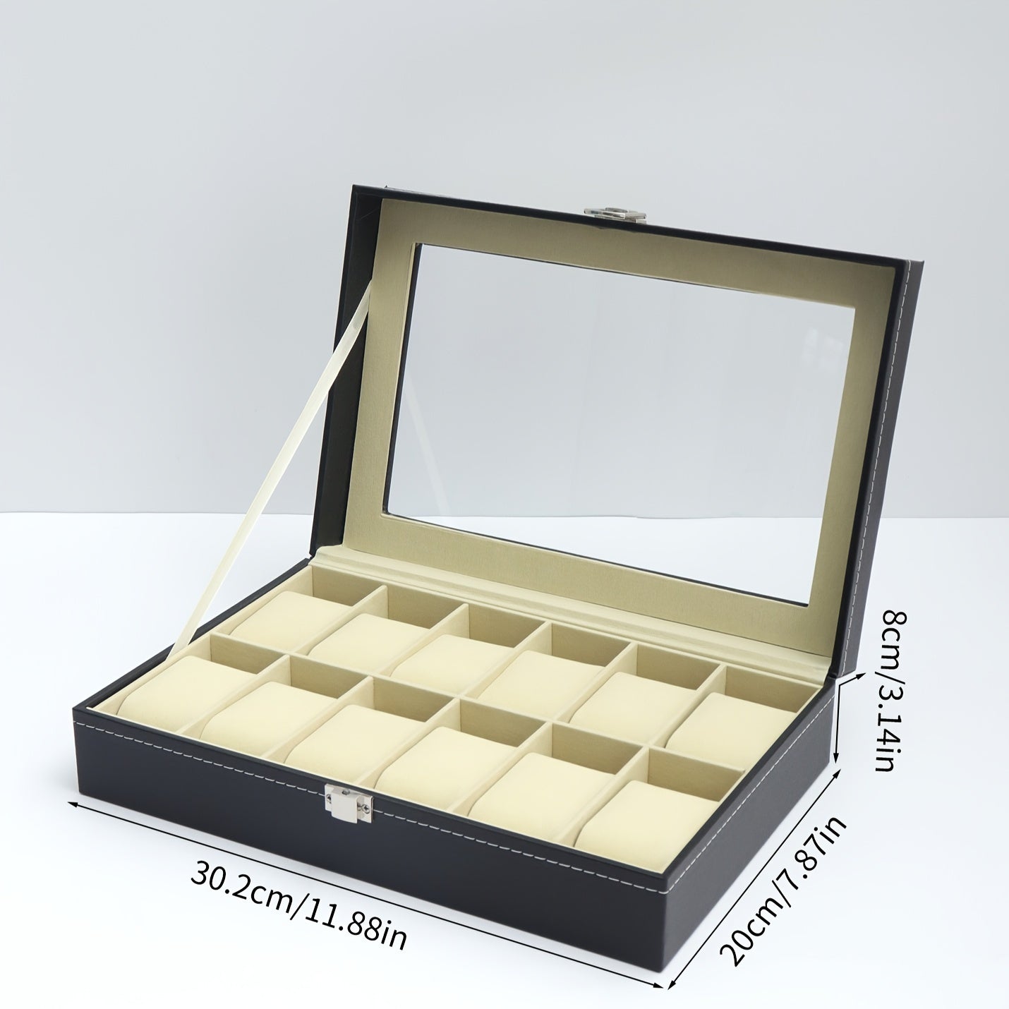 1 piece of PU Leather Watch Storage Box available in 2, 6, 10, or 12-digit options. Perfect for displaying wrist watches and makes an ideal gift choice.