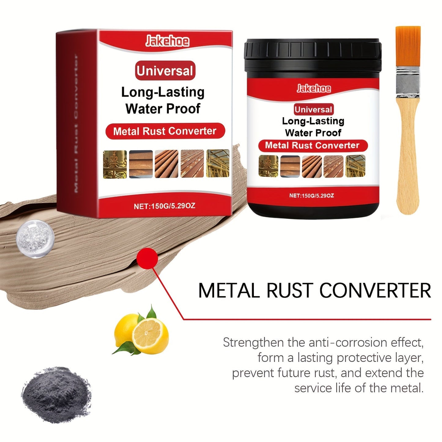 1 piece of Metal Rust Conversion Agent for Household Cleaning and Rust Removal with Brightening Protection and Anti-corrosion Conversion. Ideal for Renovating Coating Surface, Removing Rust, and Priming. A must-have in Cleaning Supplies and Tools.