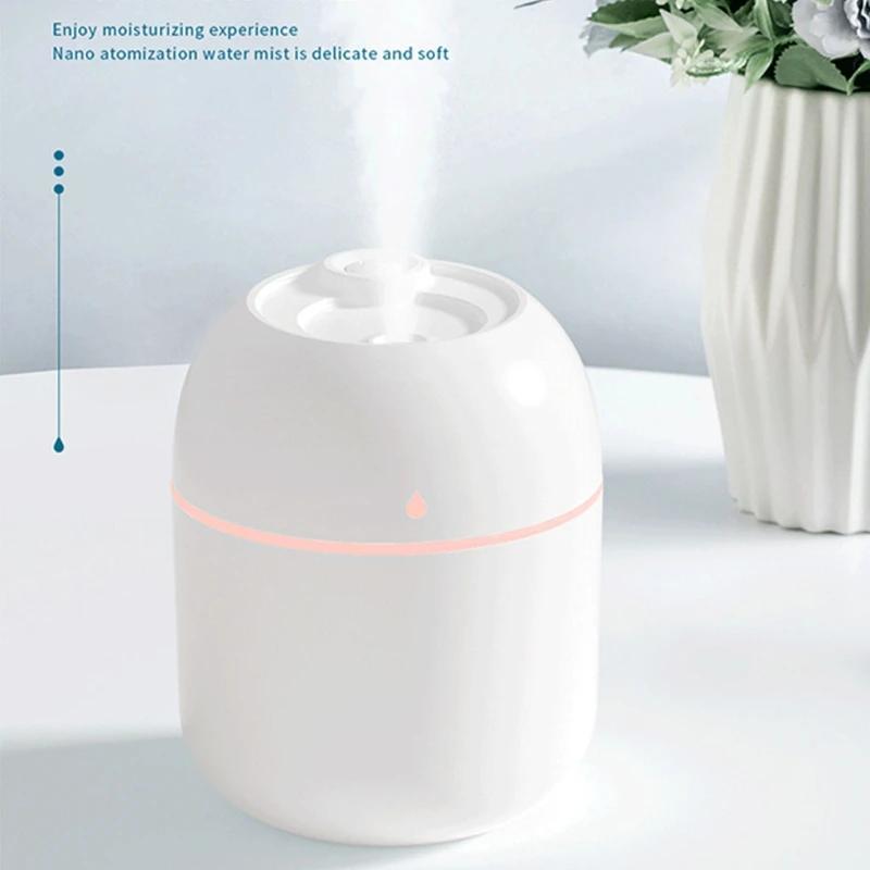 220ml USB portable humidifier - quiet, ideal for cars, dorms, and bedrooms, enhances mood and hydrates skin, perfect gift choice.