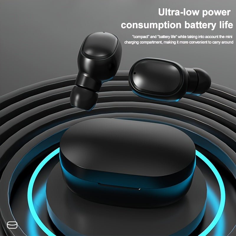 Wireless earphones with LED display, touch control, and in-ear design for IOS/Android.