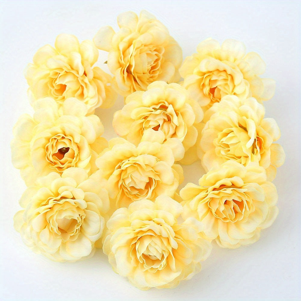 10/20pcs Multi-layer Rose Head Flower - Artificial DIY Wreath Material for Weddings and Home Decor