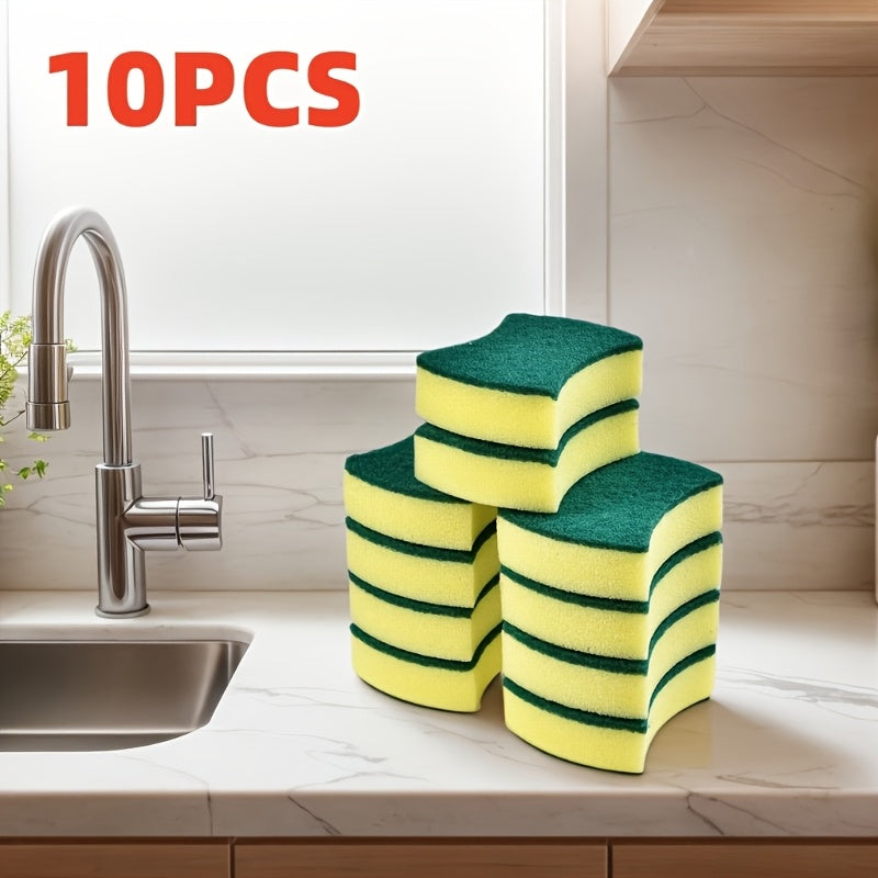 A versatile cleaning sponge with dual-sided scrubbing capability, perfect for all your home cleaning needs. This high-quality kitchen sponge is durable and non-scratch, ensuring efficient cleaning while being gentle on surfaces. With high absorbency