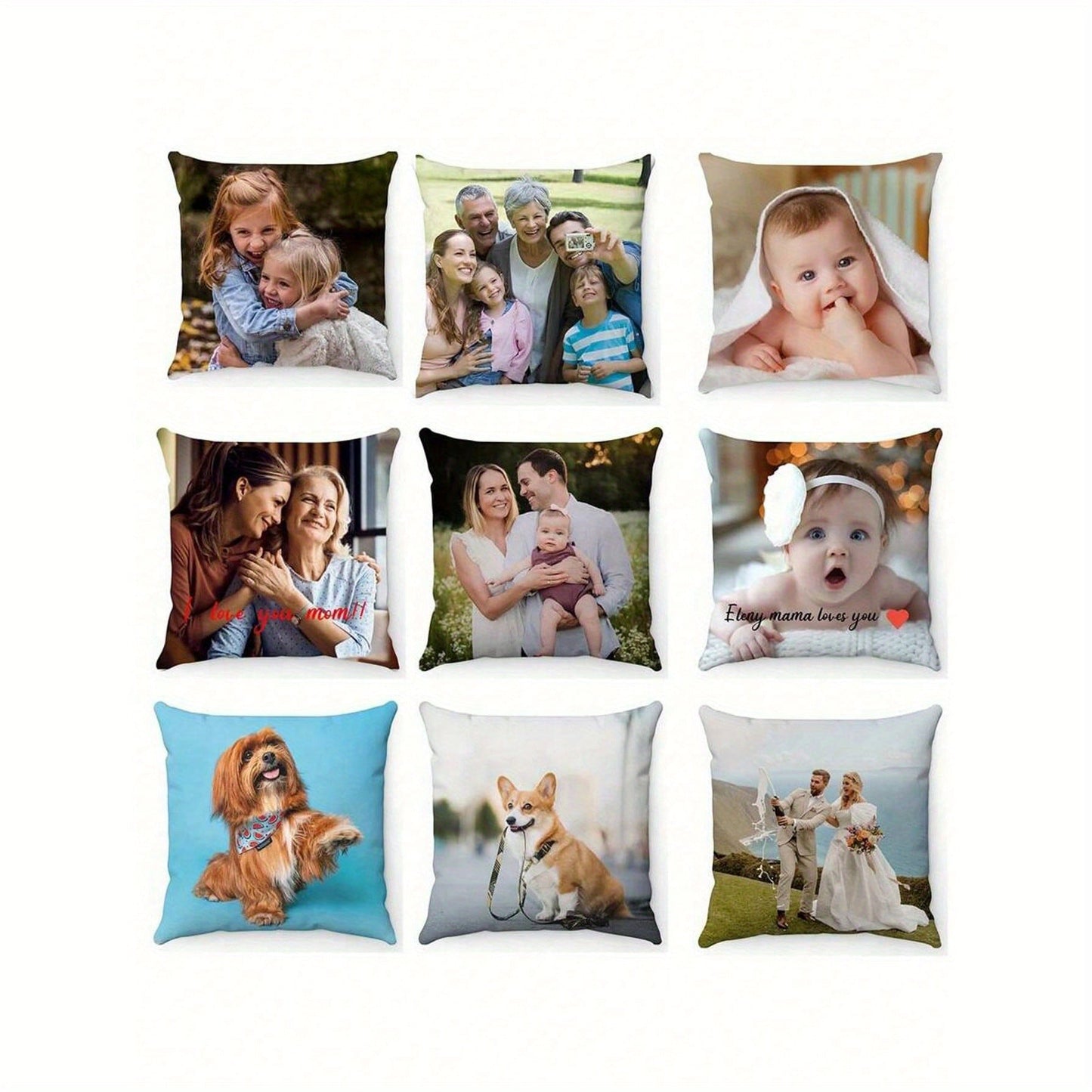 Soft Polyester Blend Custom Printed Pillowcase - Great for Youngsters, Pets, and Friends | Perfect for Weddings, Holidays, and Special Occasions | Versatile for Living Room, Bedroom, Car, and Beyond