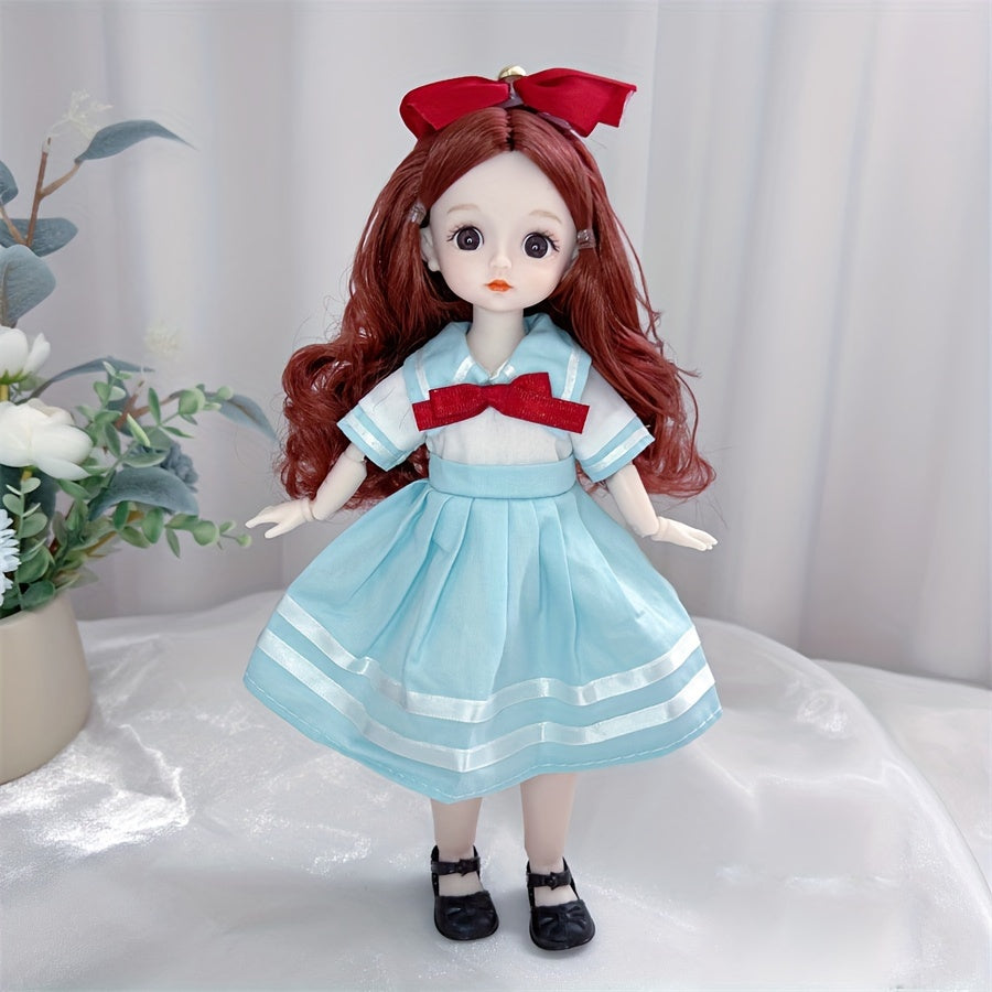 30.48 cm fashion doll with 1/6 BJD ball jointed body in DIY anime and movie themed princess style. Made of PE material. Perfect gift for kids.