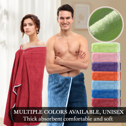 8-piece set of large, super soft, absorbent towels with hair drying turban.