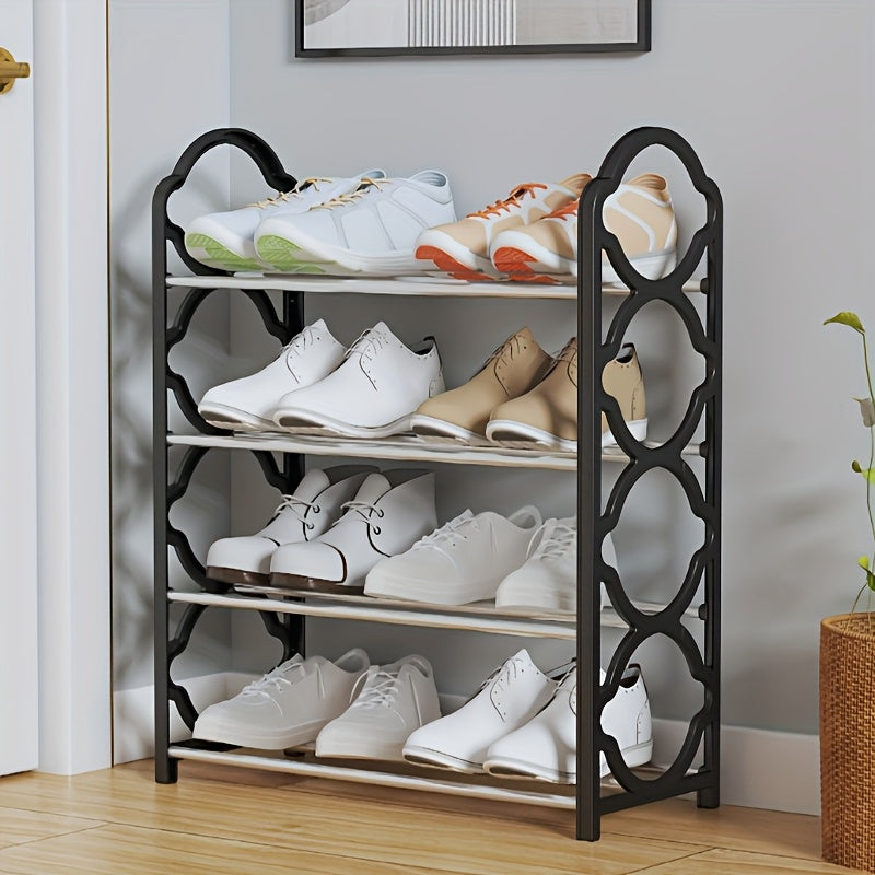 Simple to put together, dustproof shoe cabinet featuring a clear door - conveniently foldable for saving space in your living room, bedroom, or dorm. No need for installation.