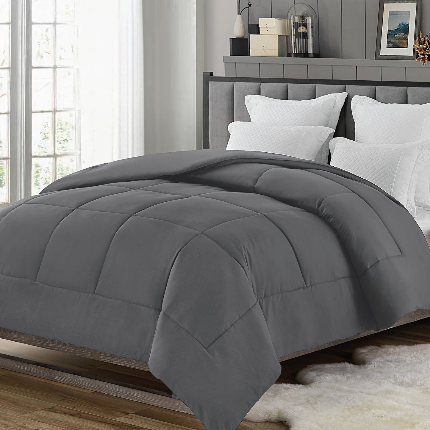 1 Piece Comforter for All Seasons Bedding. This set includes a single comforter/duvet insert that is soft, hypoallergenic, breathable, and machine washable. It is also wrinkle-free, fade-resistant, and shrink-resistant.