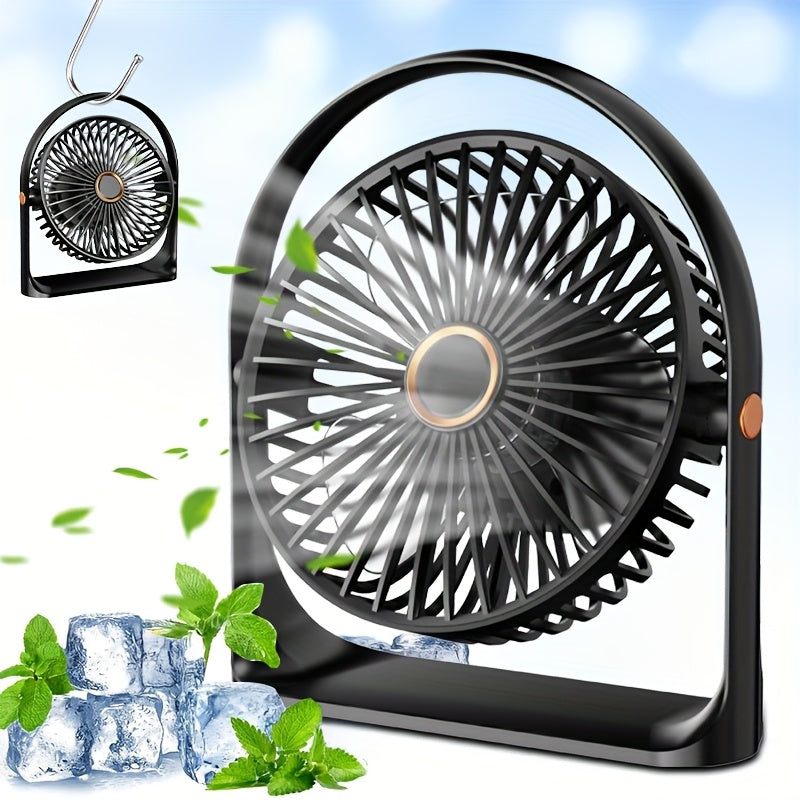 Get into the holiday spirit with the versatile 6-Inch LED display fan that also doubles as a night light. This USB rechargeable fan features quiet operation and a portable design, making it perfect for use on your desk or in your dorm. It's ideal for use