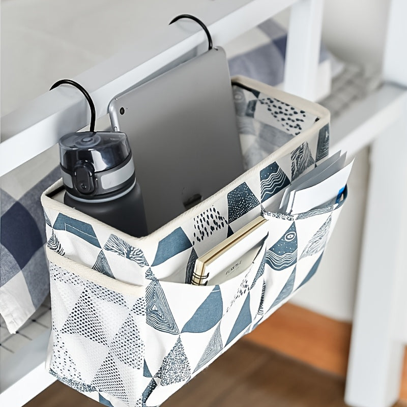 Convenient 1pc Multifunctional Dorm Room Storage Organizer: Hangable Basket and Storage Bag for Students' Bedside, Creative Dorm Room Bedside Storage Solution.