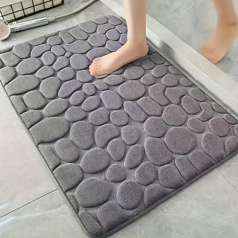 Get ready for the Halloween season with this high-quality bathroom rug! Made of low pile polyester flannel with PVC backing, this rectangular bath mat is quick-drying, machine washable, and non-slip. Its knitted fabric ensures high absorbency, making it