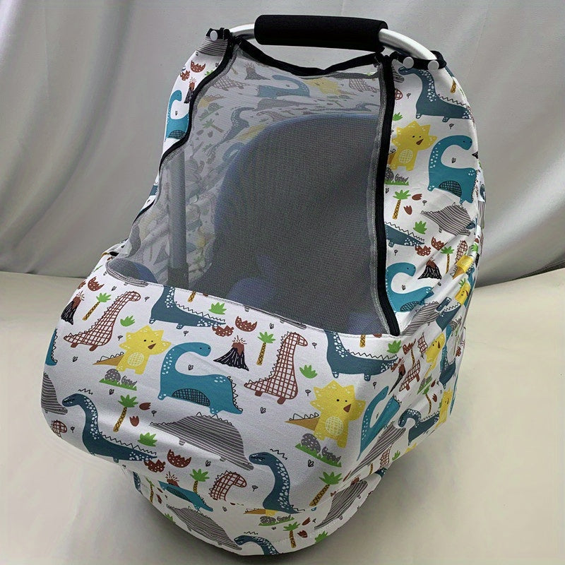 Car Seat Covers with Breathable Peep Window, Stretchy Nursing Covers for All Seasons, Perfect Shower Gifts, Breastfeeding Covers, Universally Fit