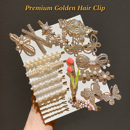 20pcs Women's Imitation Pearl Hair Clips for Bangs and Sides