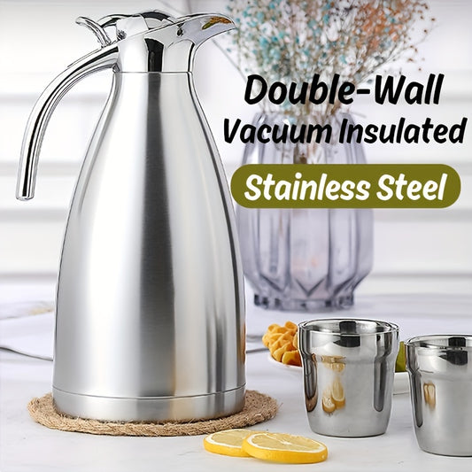 PANCERKA Stainless Steel Thermal Carafe keeps coffee hot for 12 hours and beverages cold for 24 hours. Ideal for home and office.