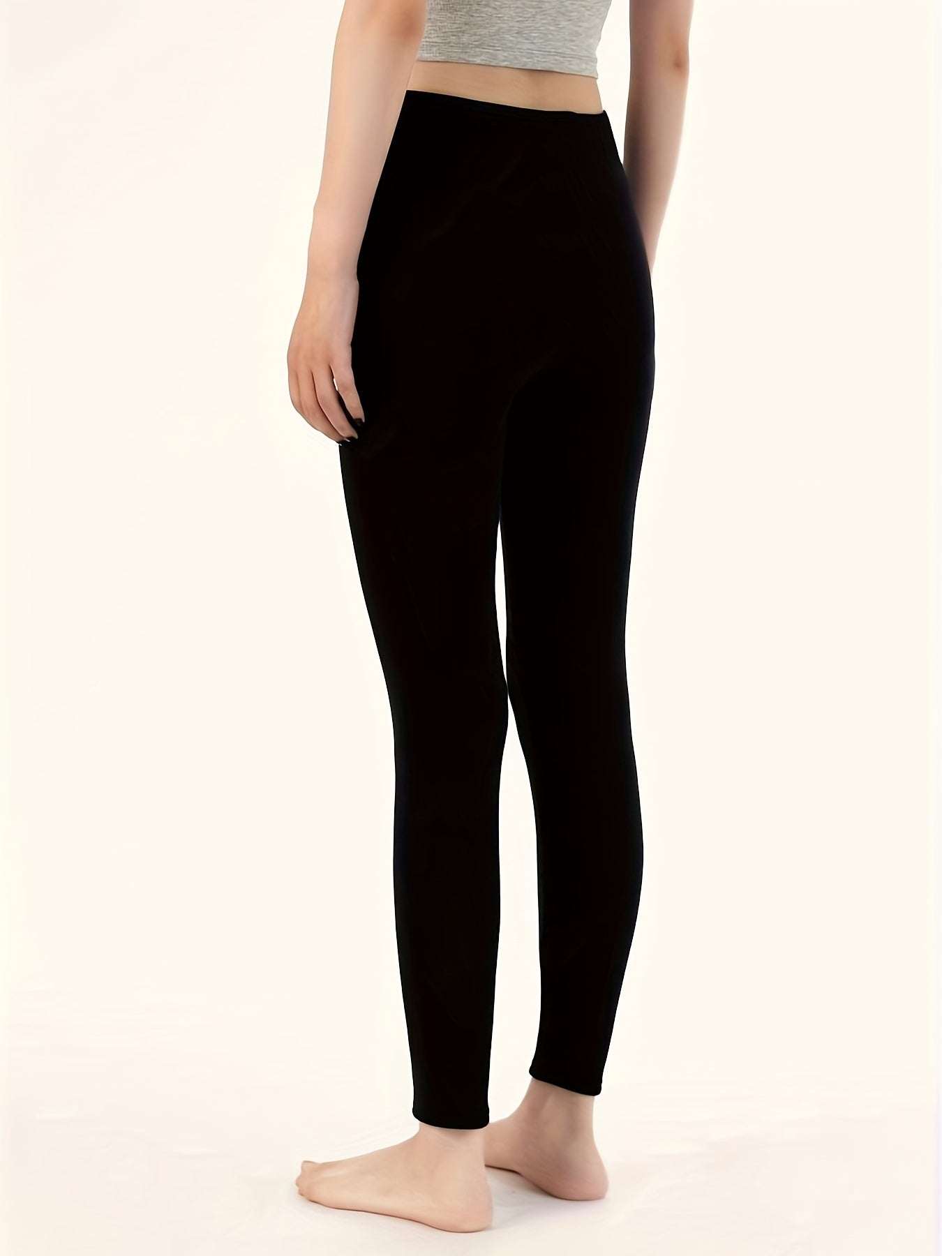 Comfy Women's Plush Lined Tights, Ideal for Fall and Winter