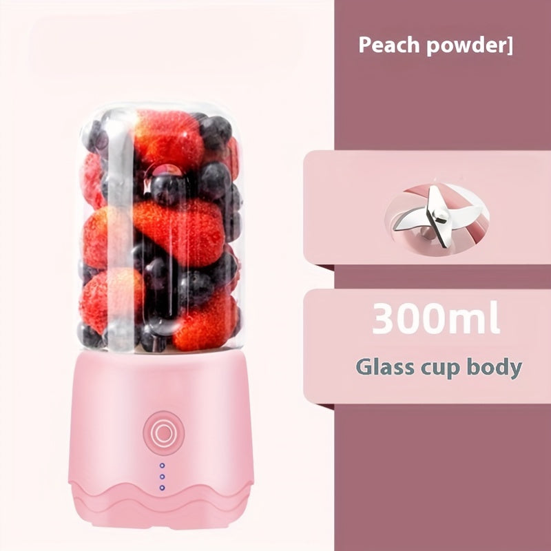 Small, cordless portable juicer - Charges via USB, with automatic blending function for convenient smoothies & shakes on-the-go - Ideal Holiday present.