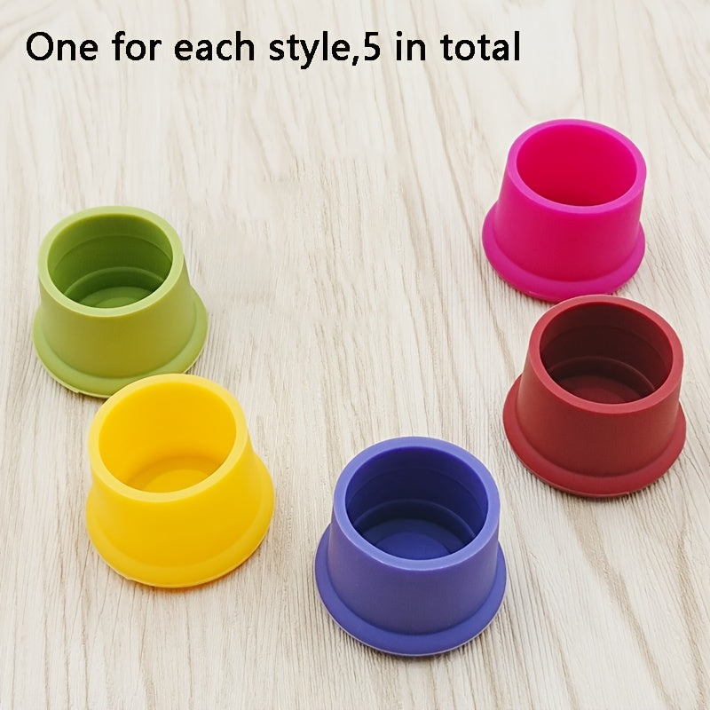 Silicone Wine Bottle Caps - Food Grade Multicolor, Leak-proof, Sealed Fresh-keeping Plug