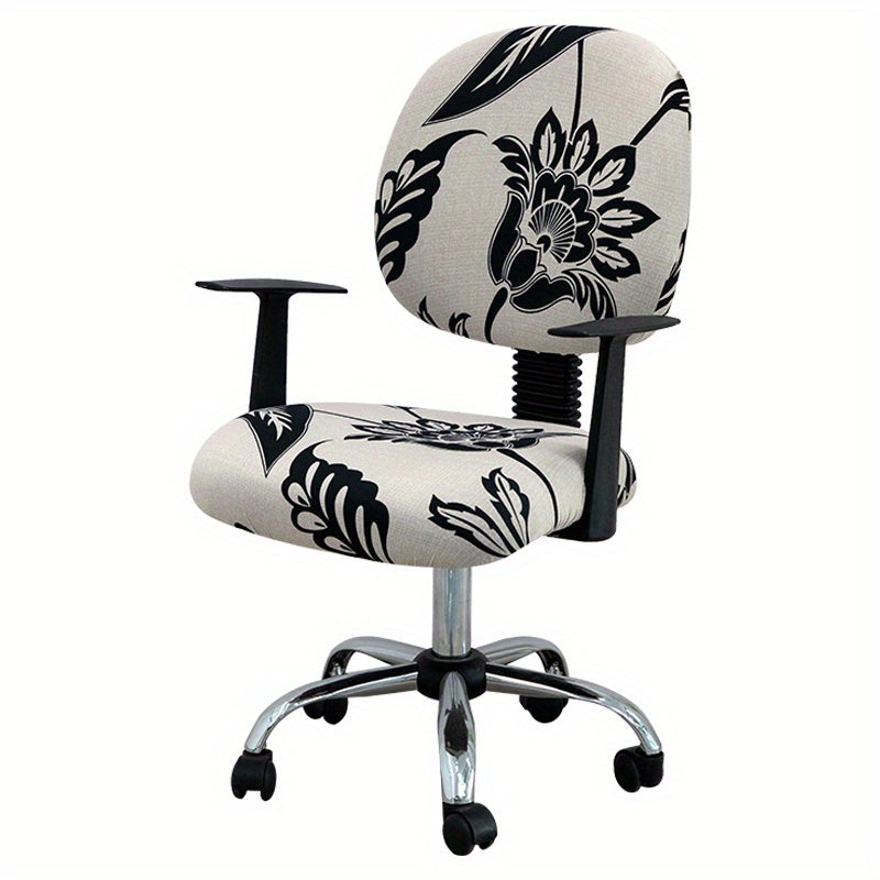 Elastic computer office chair cover, washable, for 2 chairs.