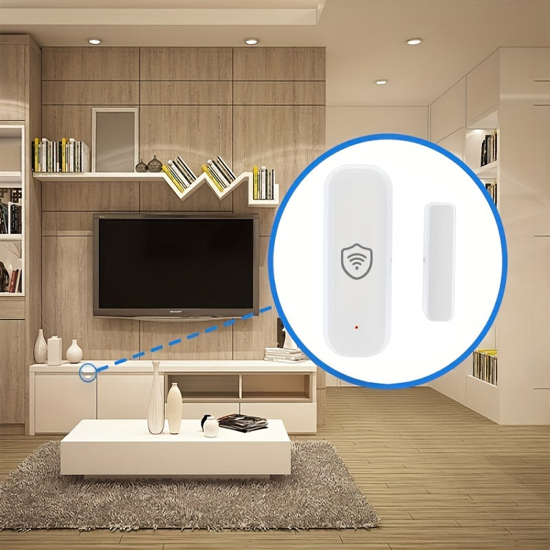 Wireless Tuya Smart Wifi Sensor for Doors and Windows alerts in real-time, ideal for smart home setups, child safety, pool alarms, and compatible with pet detection systems.