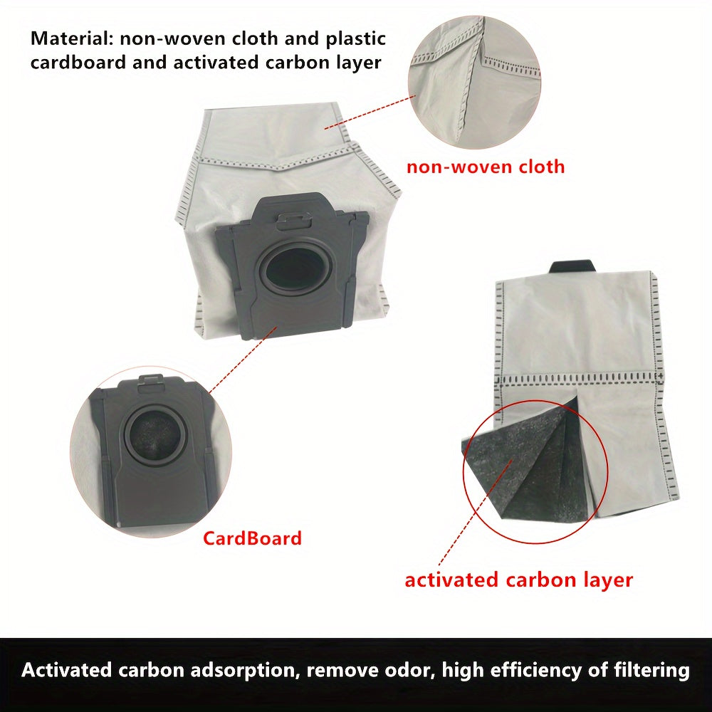 High Efficiency Filtration Dust Bag Vacuum Cleaner with HEPA Filter Bags and Activated Carbon Layer, 3 PACK for Dreame X30/S30/S10 Vacuum Cleaners