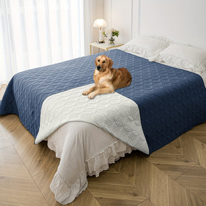 Waterproof dog bed cover with non-slip backing, stain resistant pet blanket for furniture, couch & sofa protection, ideal for small to medium breeds.