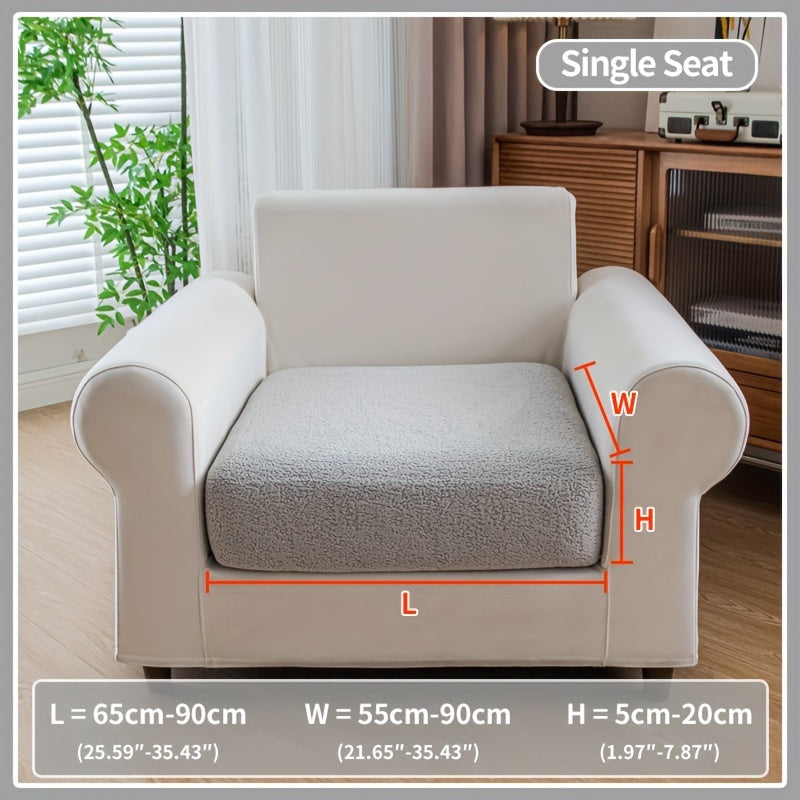 Waterproof stretch sofa cover for all seat sofas, with a modern non-slip design, pet-friendly, and fits L-shaped sofas.