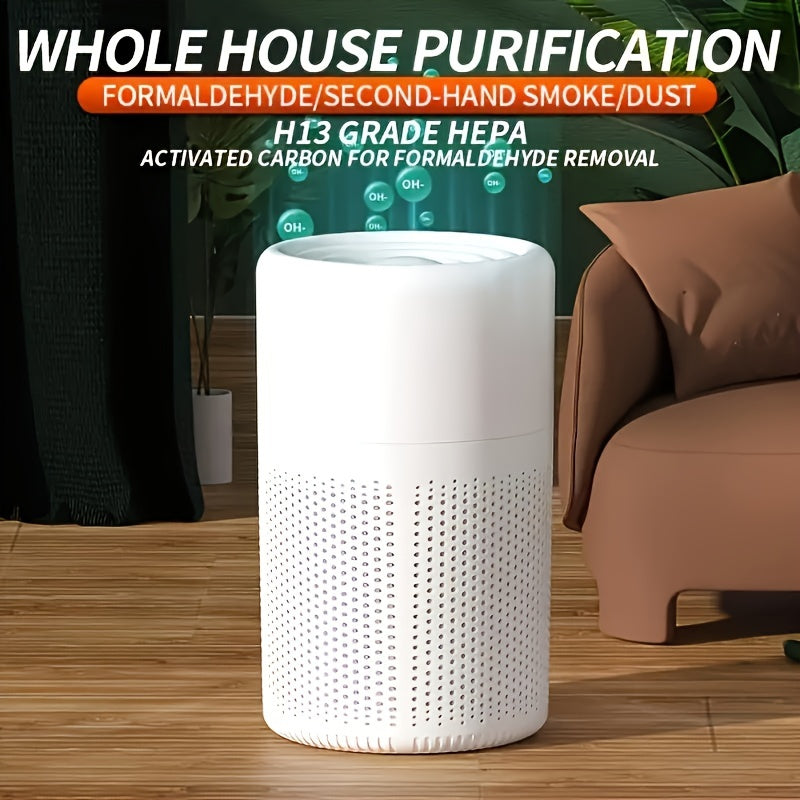 1/2pc EJ-JHQ01 Compatible H13 HEPA Filter Replacement with Activated Carbon Pre-Filters for Whole House Purification, Smoke, Dust, and Formaldehyde Removal - Plastic Material