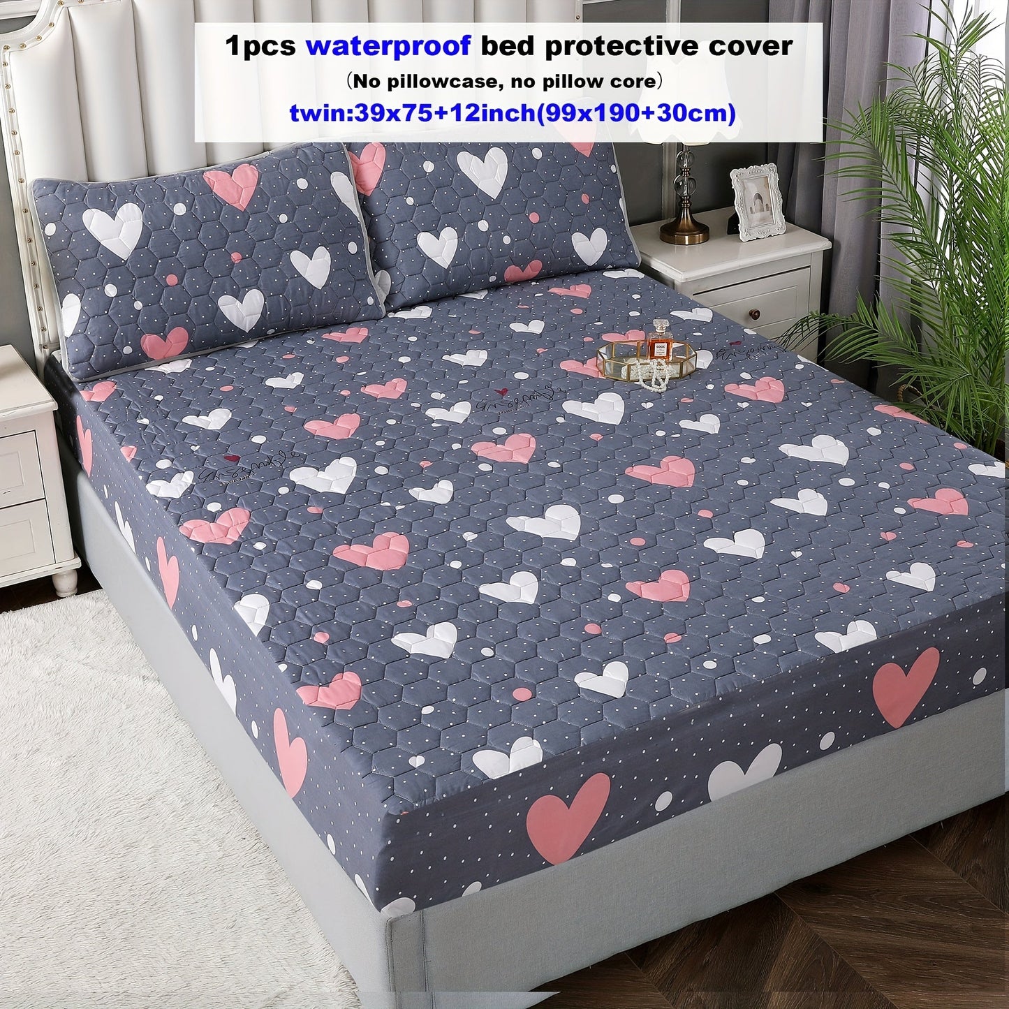 Get a durable waterproof fitted bed sheet with three layers of thickness and a non-slip, breathable design. This versatile mattress cover is perfect for hotel guest rooms and dorms, and is reversible for added convenience. It is easy to clean in the