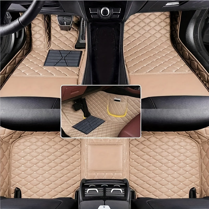 PU Leather Floor Mats for Subaru Forester 2019-2022, Left Drive Vehicle, All-Weather Waterproof with Full Coverage