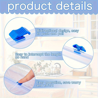 Multipurpose Plastic Wrap Dispenser with 3-Pack, Slide Cutter, Reusable Cling Film/Foil/Parchment Paper Cutter, Kitchen Storage Tool, Safe for Food Contact, Convenient Storage and Usage.