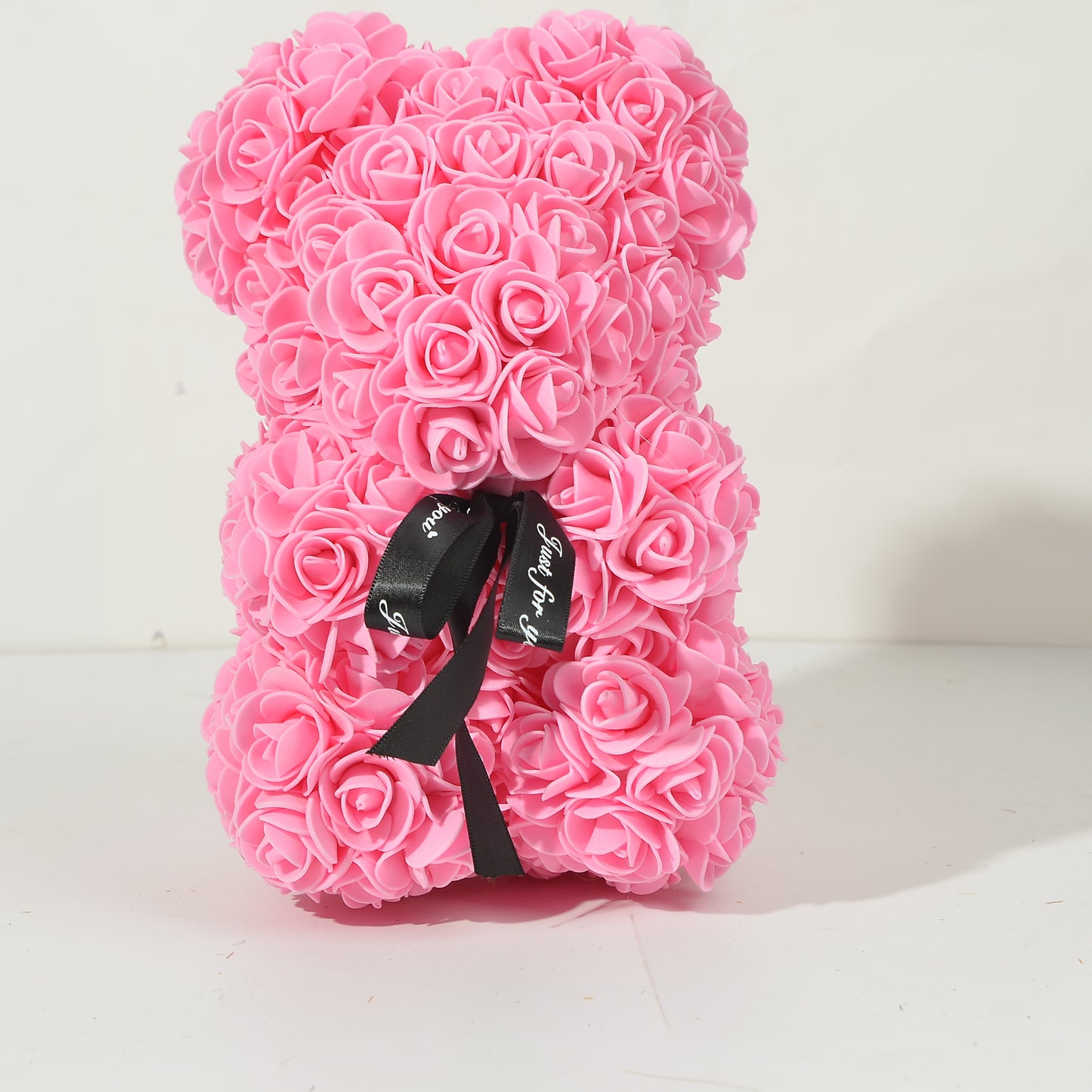 Rose bear made of foam flowers, perfect for Valentine's Day, Mother's Day, anniversaries, weddings. Size: 16.99*22.99cm. Great gift for birthdays.