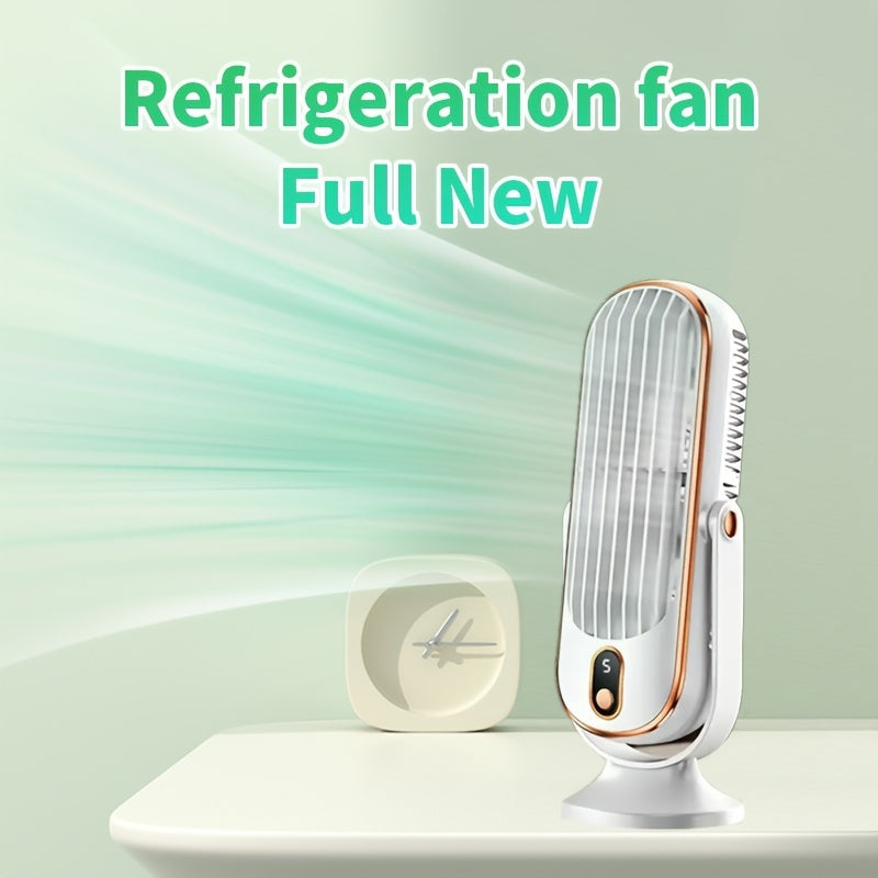 Stay cool on the go with our Portable Air Conditioner Fan! This innovative fan features 720° oscillation and dual motors for maximum air circulation. With a 1200mAh USB rechargeable lithium battery, you can enjoy cool air wherever you go. The 5-speed