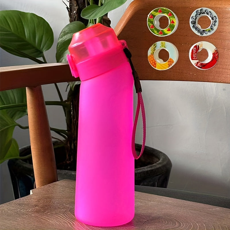 1pc 750ml Portable Fitness Water Bottle with Straw - includes Sugar-Free, Calorie-Free Flavor Pods and made of Durable PP Material for Outdoor Activities & BBQs.