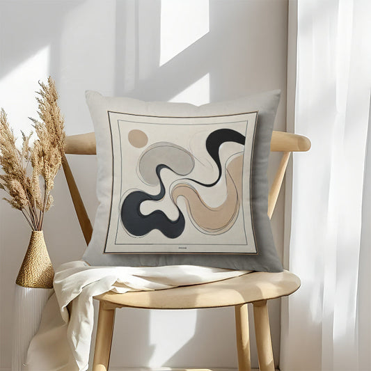 Elevate your decor with this stylish polyester throw pillow cover featuring an abstract wave design. These covers are soft, comfortable, and machine washable, making them perfect for use in your home, hotel, sofa, bedroom, or party decor. Please note