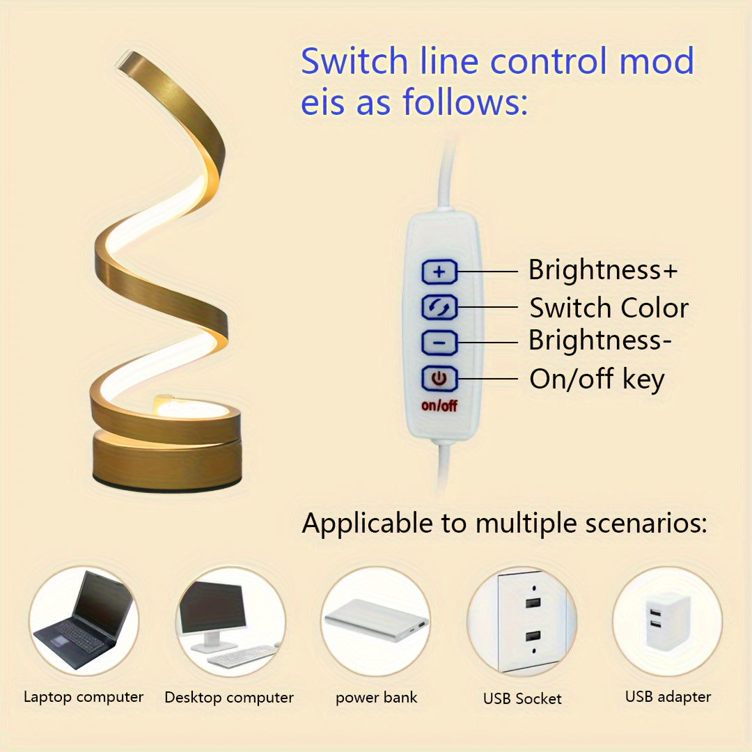 Dimmable LED table lamp with adjustable gooseneck, USB powered, perfect for various rooms - a great gift idea.