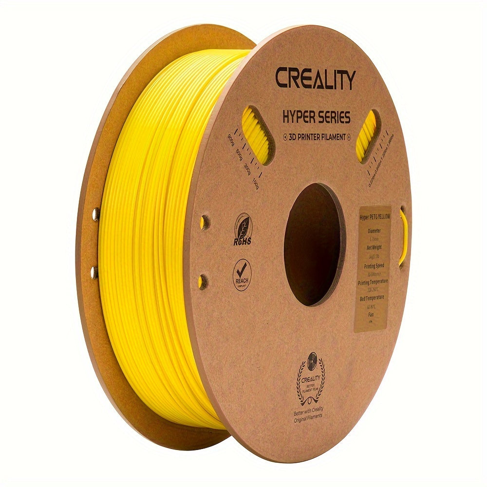 1kg CREAITY Hyper Series PETG Filament: High-speed 1.75mm, Multi-color options for K1/Ender-5 3D printers, durable and reliable performance.