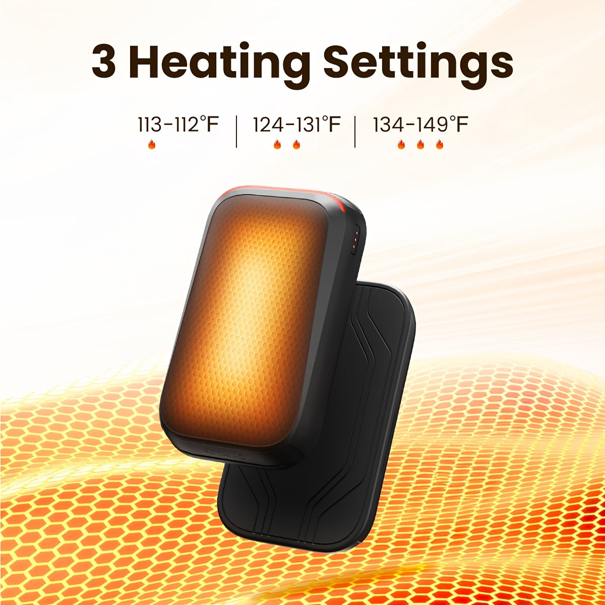 The GAIATOP USB Rechargeable Hand Warmer offers fast heating in just 2.5 hours, with 3-level heat adjustment. Its portable pocket-size design makes it perfect for home, outdoor activities, horse riding, and climbing. Constructed from aluminum and