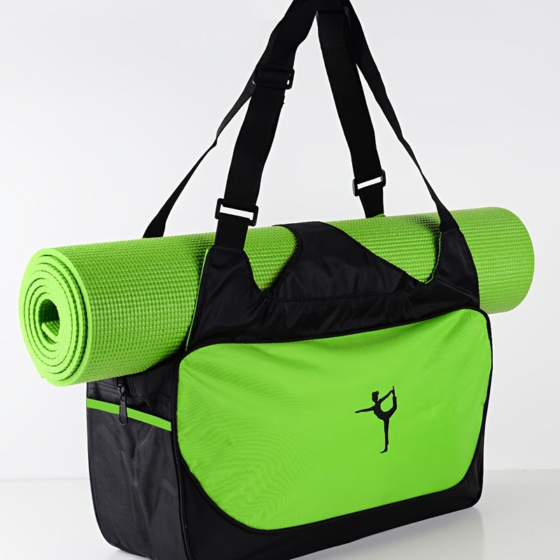 Nylon sports duffle bag with large capacity - versatile for yoga, fitness, gymnastics, and dance, durable and lightweight.