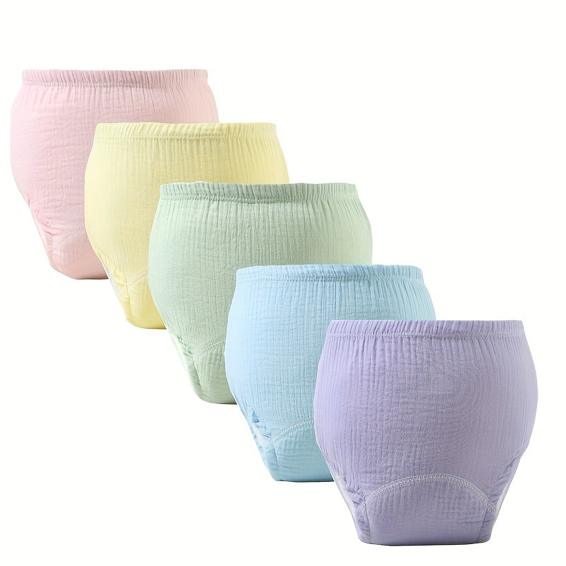 Soft Gauze Potty Training Panties by NEWCHAO - Waterproof Diaper Underwear with Leak Protection and Wetness Indicator for Kids