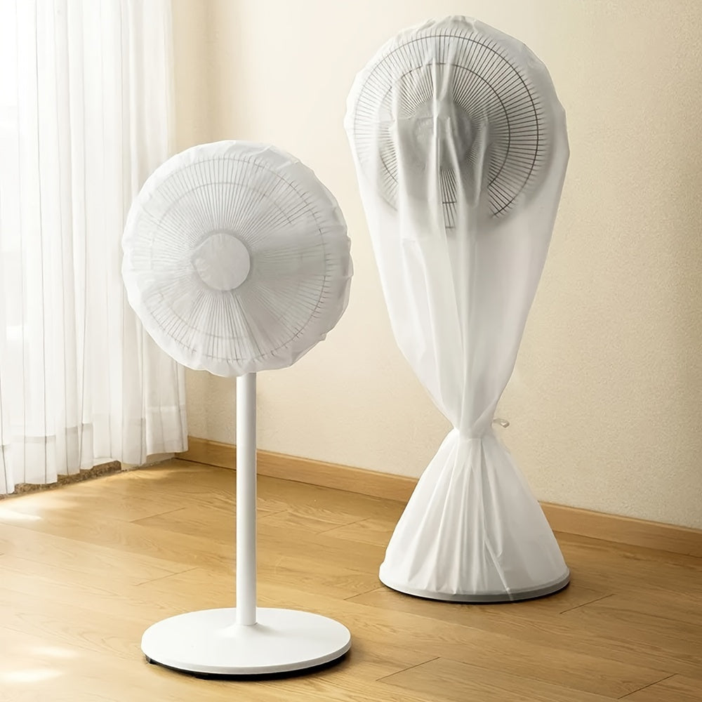 Protect your children with the Youngsters Safety Fan Cover - Prevent Pinching and Dust Build-Up, Suitable for Desktop and Wall Fans, Adds a Stylish Touch to Your Space, Made of Durable Polyester Mesh in White - Perfect for Both Home and Business Settings.