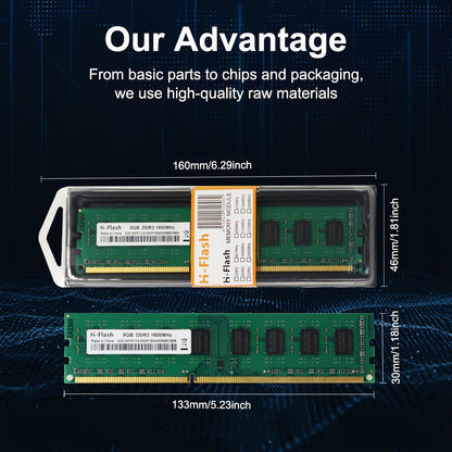 Upgrade your desktop PC with a 8GB high-speed DDR3 1600MHz memory stick for fast data transfer and enhanced performance on most motherboards.