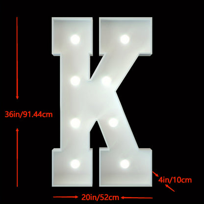 91.44cm Marquee Light Up Letters A-Z for Party, Wedding, and Birthday Decor