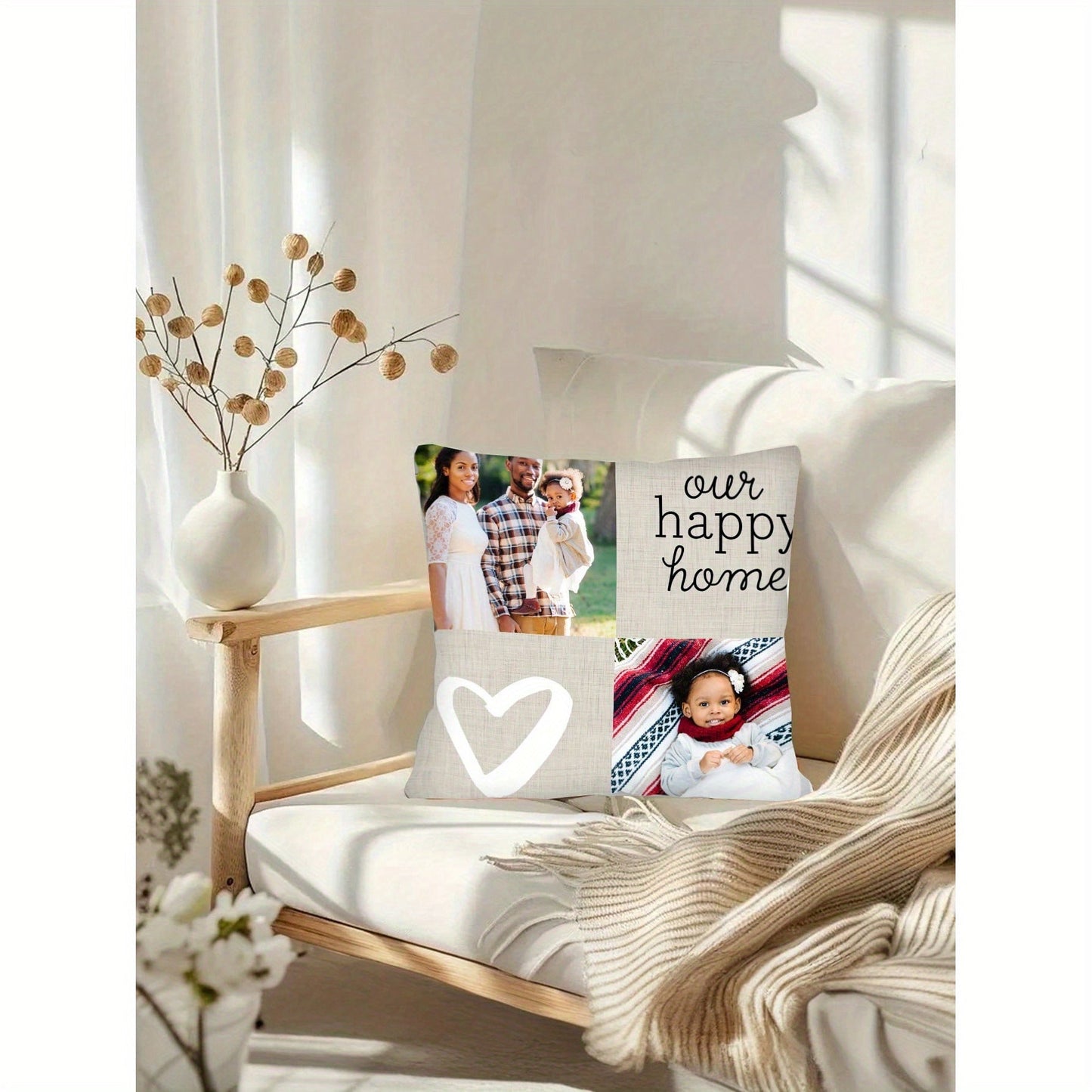 Personalized Custom Couple's Throw Pillow Cover - Cozy Soft Plush Gift for Him, Her, and Family - Perfect for Special Occasions like Anniversaries, Valentine's Day, and Birthdays - Stylish Decor for Sofa, Bedroom, or Living Room