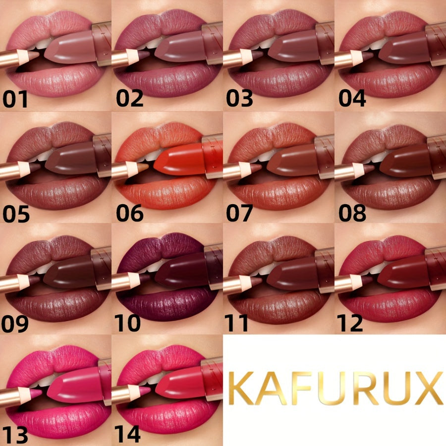 Long-lasting waterproof non-stick lipstick with high color lip gloss formula.