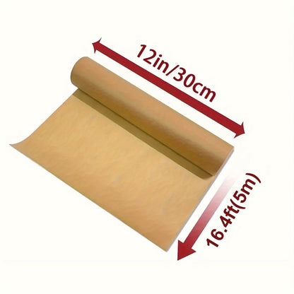 Unbleached Parchment Paper Roll for Baking (30.48cm) - Heavy Duty Silicone Oil Coated Non-Stick Paper for Baking, Cooking, Grilling, Air Fryer, and Steaming. Essential Baking Tool for Your Kitchen - Ideal for Home Kitchen Use.