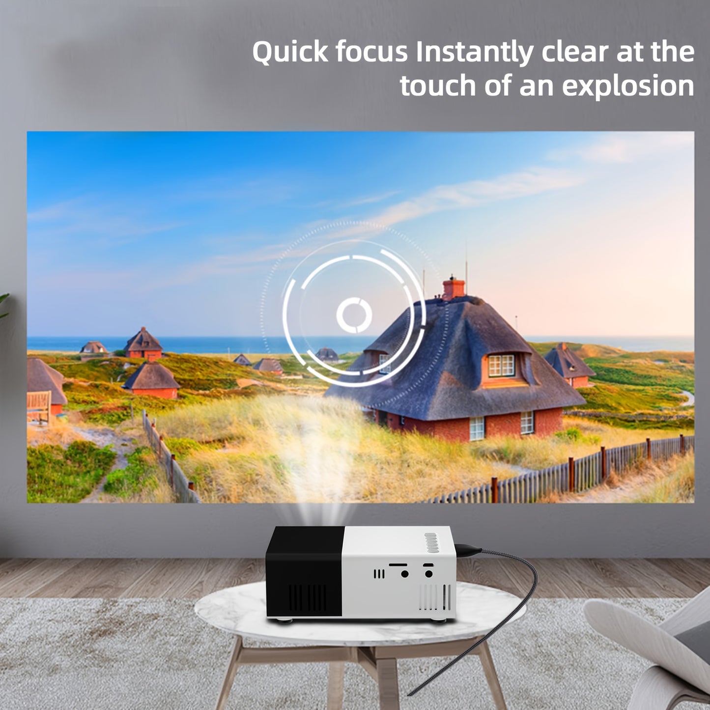 2025 Upgraded High-Def Mini Projector for Camera/Android/Windows laptops with Remote Control, Home Entertainment, Valentine's Day/Holiday Gifts