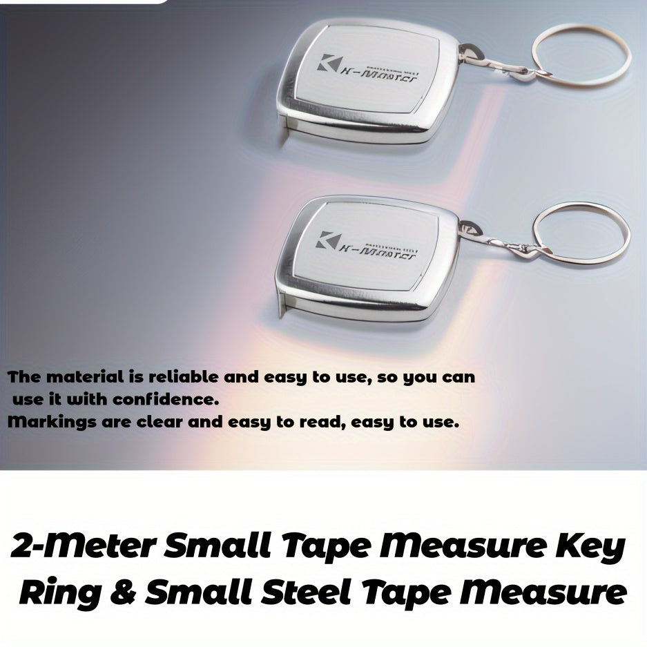 2M retractable ruler keychain tape measure