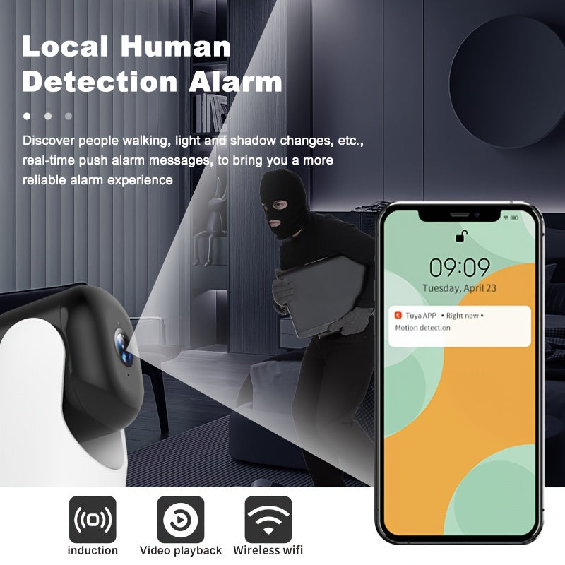 Upgrade your home security with the Motion Detective Smart WiFi Camera. Features include 1080P HD resolution, two-way audio, night vision, USB power supply, and compatibility with tablets and smartphones.